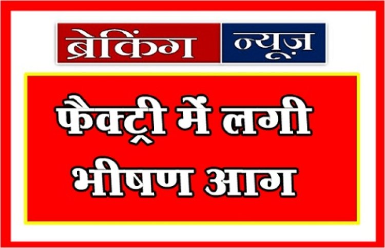 Breaking News : फैक्ट्री में लगी भीषण आग...