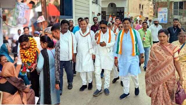 जिला पंचायत उपाध्यक्ष निशु चंद्राकर ने प्रभार क्षेत्र में बड़ी रैली निकाल कांग्रेस प्रत्याशी को जिताने झोंकी ताकत, आकाश शर्मा ने युवाओं से किया आह्वान