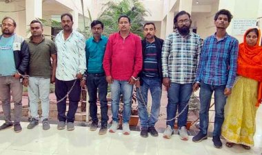फर्जी दस्तावेज बनाकर नकली जमीन मालिक बनकर करोड़ों का सौदा कर लाखों रुपए ऐंठने वाले गिरोह की एक माहिला सहित नौ आरोपी गिरफ्तार