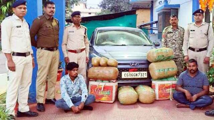 राजिम में नशे के खिलाफ पुलिस को मी बड़ी कामयाबी, लाखों के गांजे के साथ ओडिशा के दो अंतर्राज्यीय तस्करों को किया गिरफ्तार