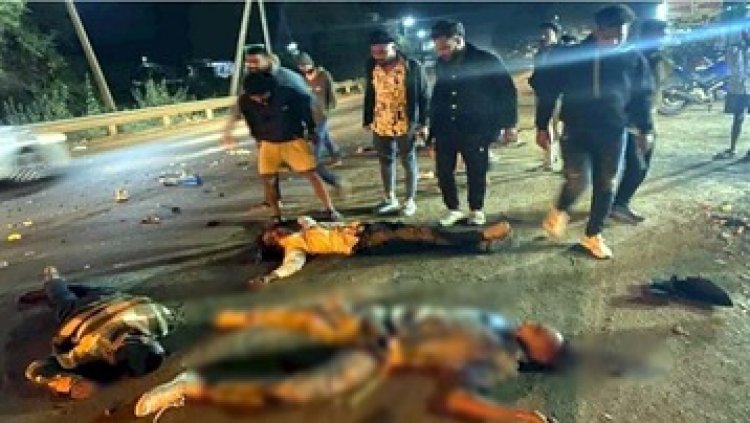 छग में तेज रफ्तार का कहर लगातार जारी, हाईवा की ठोकर से बाइक सवार तीन युवकों की मौके पर ही मौत, पसरा मातम, हादसे की वजह बना नशा