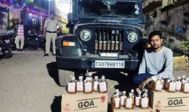 चुनाव के बीच अवैध शराब का जखीरा बरामद, महिंद्रा थार से 54 हजार की 8 कार्टून मदिरा समेत अभनपुर का तस्कर त्रिलोक निषाद गिरफ्तार