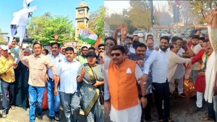 रायपुर, गरियाबंद, बिलासपुर, मुंगेली और  भिलाई समेत प्रदेश भर में कांग्रेस का उग्र प्रदर्शन, भाजपा-ईडी के खिलाफ नारेबाजी और पुतला दहन