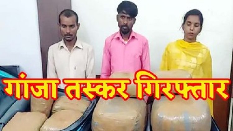 उत्तरप्रदेश के 3 गांजा तस्कर रायपुर में गिरफ्तार, एक महिला भी शामिल, पुलिस ने घेराबंदी कर पकड़ा, ट्राली बैग में मिला गांजे का जखीरा