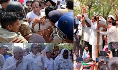 दीपक बैज और महंत के साथ CM निवास घेरने चिलचिलाती धुप में पहुंचे हजारों कांग्रेसी, तोड़ दिए 2 बैरिकेट, विकास उपाध्याय- छग बना अपराध का गढ़