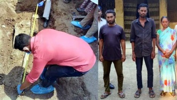 पारिवारिक विवाद में बड़े भाई की हत्या कर घर में दफनाया शव, एक महिला-भाई समेत 3 लोग गिरफ्तार, 6 महीने बाद बरामद हुई लाश, पुलिस ने किया खुलासा