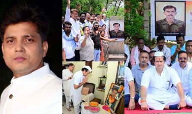 शहीद राजीव पांडेय की पुण्यतिथि पर कांग्रेसजनों का अधूरे निर्माण कार्य को लेकर मौन धरना, विश्विद्यालय में राजनीतिक कार्यक्रम क्यों -संजीव शुक्ला