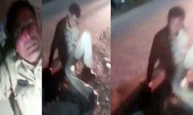 खाकी वर्दी में आरक्षक शराब के नशे में धुत्त, भट्टी के पास लड़खड़ाते दिखा पुलिसकर्मी, इस हालत में वीडियो जमकर वायरल