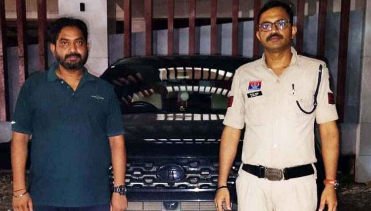 तेज रफ्तार वाहन से गाय के बछड़े को कुचलने वाले फरार आरोपी के खिलाफ पुलिस ने की बड़ी कार्रवाई, हैरियर कार समेत किया गिरफ्तार
