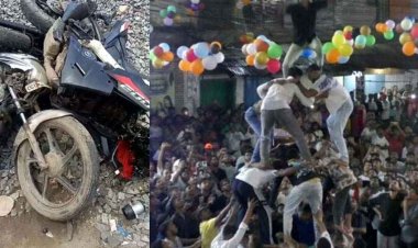 जन्माष्टमी मेला देखने आए दो बाइक सवारों की आमने-सामने जोरदार टक्कर, एक युवक की हादसे में मौत, 3 गंभीर रुप से घायल, इलाज जारी