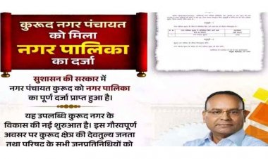 कुरुद नगर पंचायत को नगर पालिका का दर्जा, क्षेत्रवासियों में हर्ष का माहौल, विधायक अजय चंद्राकर ने ने जताई खुशी, कहा- महत्वपूर्ण उपलब्धि