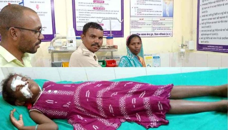 माता पिता संग खेत गई बच्ची पर तेंदुआ ने किया हमला, वन विभाग के अधिकारियों ने स्वास्थ्य केंद्र पहुंचाकर बचाई बालिका की जान