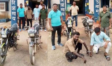 चोरी की मोटरसाइकिल में घूमने का शौक पड़ा महंगा, मैनपुर पुलिस ने दो आरोपियों गिरफ्तार कर भेजा सलाखों के पीछे, बाइक बरामद