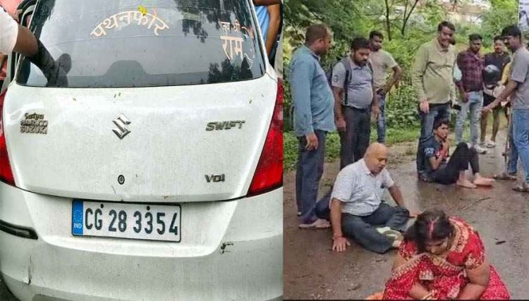 सड़क पर बैठे मवेशियों को बचाने के चक्कर पेड़ से टकराई कार, भाजपा नेता की भाभी की दर्दनाक मौत, बड़े भाई घायल, बहु और बच्चे को आई चोंट