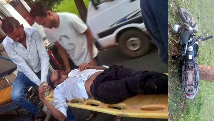 आईटीआई कॉलेज के पास दो बाइकों की आमने-सामने जोरदार टक्कर, तीन लोग गंभीर रूप से घायल, एक का टुटा पैर, दुसरे के सिर में चोट
