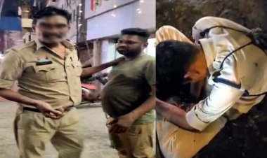 शराब के नशे में पुलिस कांस्टेबल ने गरीब से छीने 2000 रुपये, लोगों ने घेरा, इधर नशे के धुत में पाया गया आरक्षक, सोशल मीडिया पर वीडियो वायरल