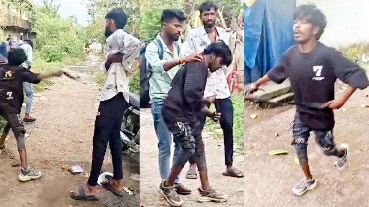 बेल्ट से आधे घंटे तक पीटता रहा नशे में धुत्त युवक, पीड़ित हाथ जोड़कर लगाते रहे गुहार, मां घर में करती रही इंतजार, वीडियो वायरल