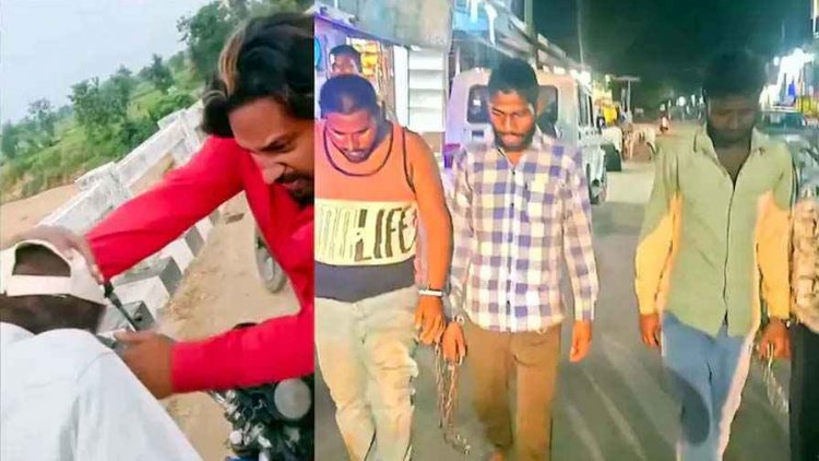 वायरल वीडियो से खुला लूटपाट गैंग का राज, अजनबी बाइक सवारों से लूट, पुलिस ने 4 आरोपियों को गिरफ्तार कर निकाला जुलूस