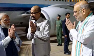 रायपुर में PM मोदी का अमित शाह, मुख्यमंत्री और राज्यपाल ने किया भव्य स्वागत, गृहमंत्री ने किया DGP/IGP कॉफ्रेंस का उद्घाटन