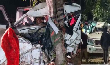 दर्शन कर लौट रहे श्रद्धालुओं से भरी बोलेरो हादसे का शिकार, वाहन के परखच्चे उड़े, 1 श्रद्धालु की मौके पर दर्दनाक मौत, दांव पर चार जिंदगियां