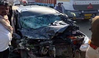 नेशनल हाइवे में डीजल टैंकर से तेज रफ्तार कार को जोरदार टक्कर, एक की मौत, 2 महिला समेत 4 घायल, ओवरटेक करने के चक्कर में हादसा