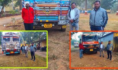 मैनपुर में तस्करों की आई शामत, एसडीएम और थाना प्रभारी ने आधी रात बीच सड़क पर पकड़ा ओड़िशा वाला 16 लाख का अवैध धान, 3 ट्रक जब्त