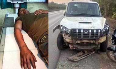 पर्यटन मंत्री के काफिले के साथ चल रही स्कॉर्पियो पलटी, CAF जवान का हाथ टूटा, रायपुर रेफर, हेड कांस्टेबल घायल, तेज रफ्तार बनी हादसे की वजह