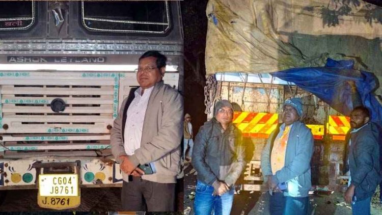 गरियाबंद में प्रशासन-पुलिस का डबल अटैक, एसडीएम मरकाम और पुलिस ने किया 5 वाहनों से 20 लाख से ज्यादा का 1370 बोरी अवैध धान जप्त