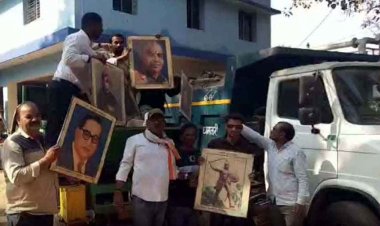 कचरा की गाड़ी से निकली महापुरुषों की तस्वीरें, एक्सपायरी दवाओं की खेप बरामद, किसने किया प्रधानमंत्री सहित महापुरुषों का अपमान?