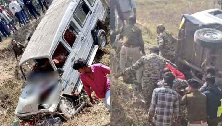 वाहन पलटने से 2 लोगों की गई जान, कई घायल, इधर ओवरटेक के दौरान बाइक सवार दंपति की ट्रैक्टर व ट्रक से टक्कर, पत्नी की मौत