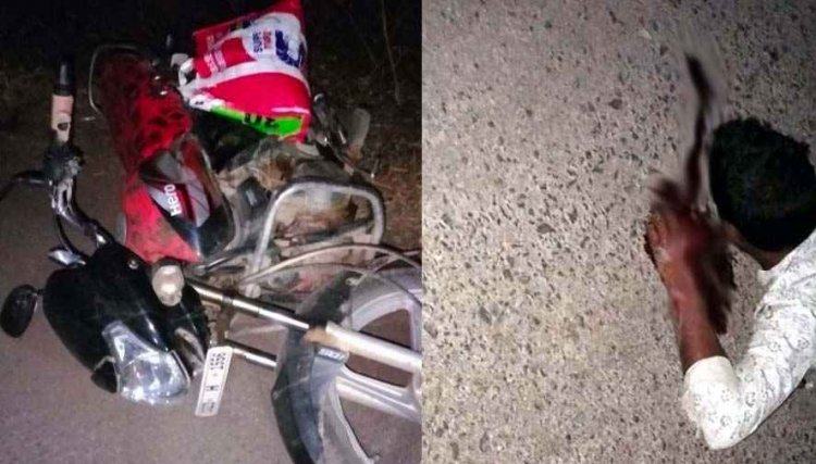 अमलीपदर में फिर तेज रफ्तार बनी जानलेवा, पिकअप वाहन को साइड देने के चलते सड़क पर गिरी बाइक, युवक गंभीर रुप से घायल