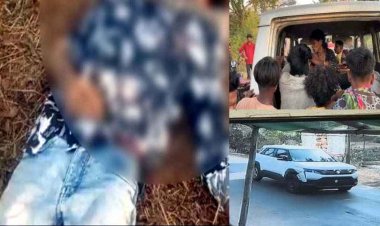 बिना नम्बर की कार ने बाइक सवार को मारी टक्कर, छठी कार्यक्रम में शामिल होने आए युवक की मौत, हादसा सीसीटीवी में कैद, आरोपी फरार