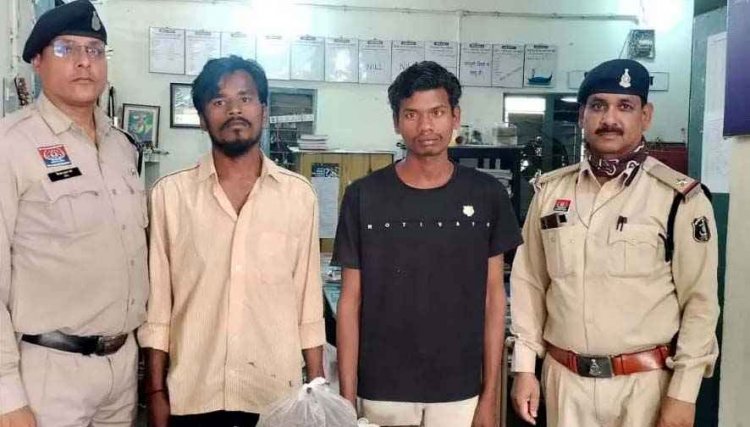 नवापारा पुलिस की नशे के खिलाफ कार्रवाई, जौंदा धरसा रोड पर गांजा बेचने की फिराक में आरोपी सागर और कुंदन गिरफ्तार, मादक पदार्थ बरामद