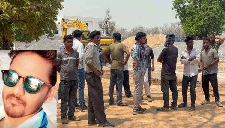 हाइड्रोलिक जैक टूटने से ट्रेलर पलटा, एक मजदूर की मौत, निर्माणाधीन मेडिकल कॉलेज में गिट्टी खाली करते हुआ हादसा, लापरवाही के आरोप, चालक फरार