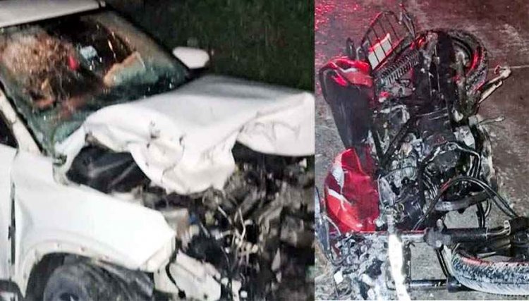 तेज रफ्तार डीजायर ने पांडुका रोड में बाइक सवार दंपति को मारी टक्कर, पति की मौत, पत्नी घायल, इलाज जारी, गांव में शोक का माहौल, जांच में जुटी पुलिस