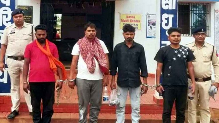 फिरौती के लिए फिल्मी स्टाइल में स्कॉर्पियो से युवक का अपहरण, पुलिस ने 12 घंटे के भीतर एमपी बार्डर से 4 किडनैपर को किया गिरफ्तार, युवक सुरक्षित बरामद