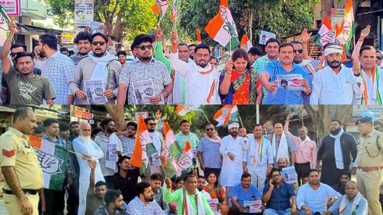 गैस सिलेंडर की महंगाई पर कांग्रेस का हल्लाबोल: उपमुख्यमंत्री के दौरे के बीच तिरंगा चौक बना रणक्षेत्र, केंद्र-राज्य सरकार के खिलाफ जमकर प्रदर्शन