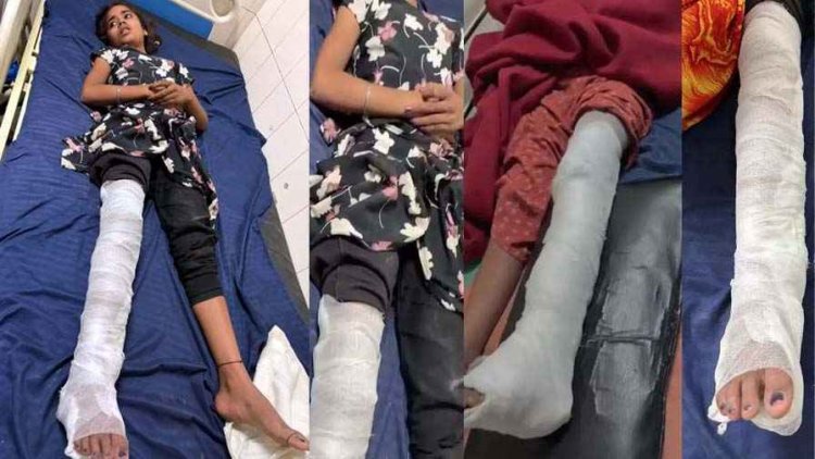 JCB से तोड़फोड़ के दौरान बड़ा हादसा, स्कूल की दीवार गिरने से तीन बच्चियां घायल, मची अफरा-तफरी, बच्ची के पिता ने किया जिम्मेदारों पर कार्रवाई की मांग