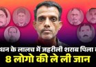 गांव के परिचितों की हत्या करने के पहले कुत्ते पर ट्रायल, उसके बाद गड़े धन की लालच में जहरीली शराब पिलाकर 8 लोगों की ले ली जान, आरोपी रामसाय गिरफ्तार!
