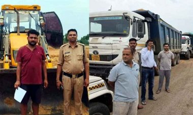 धड़ल्ले से चल अवैध रेत खनन और परिवहन के खिलाफ एक्शन, खनिज विभाग की बड़ी कार्यवाही, 1 जेसीबी और 10 हाइवा जब्त, जारी रहेगी जांच