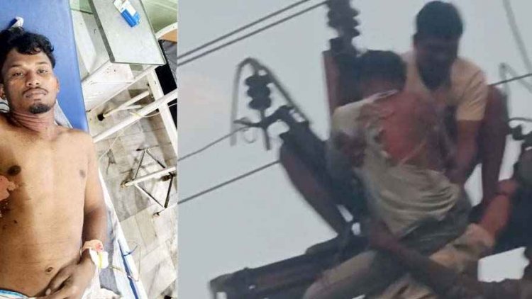 विद्युत विभाग की लापरवाही के चलते बड़ा हादसा, 11 केवी लाइन के करंट लगते ही खंभे पर लटक गया ठेकाकर्मी, इलाज जारी, सुरक्षा पर फिर उठे सवाल