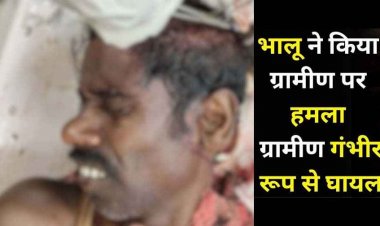 दिल दहला देने वाली घटना, घर के पास भालू ने ग्रामीण पर किया जानलेवा हमला, जान बचाने भिड़ गया ग्रामीण, गंभीर रूप से घायल, जिला अस्पताल रेफर