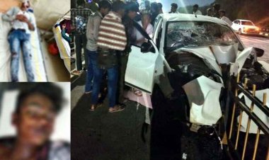 अभनपुर में दर्दनाक सड़क हादसा, रेलिंग से टकराई कार, 1 की मौत, 5 गंभीर घायल, सभी रायपुर रेफर,  मचा हड़कंप, वाहन के उड़े परखच्चे, जांच में जुटी पुलिस