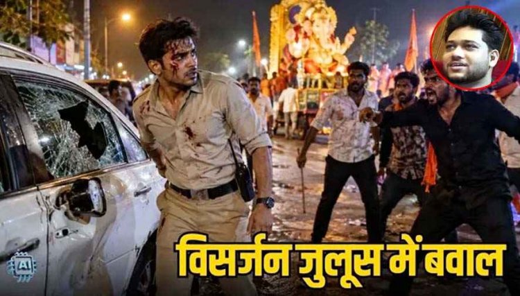 गणेश विसर्जन जुलुस के दौरान जमकर बवाल, 12 युवकों ने ट्रेनी DSP से की मारपीट, कार के तोड़े शीशे, 6 आरोपी गिरफ्तार, फरार आरोपियों की तलाश जारी