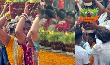 श्रद्धा और धूमधाम से हुआ ज्योत-जवारा विसर्जन, हजारों श्रद्धालु हुए शामिल, ज्योत कलशों के साथ नवरात्र का समापन, माता का हुआ विशेष श्रृंगार
