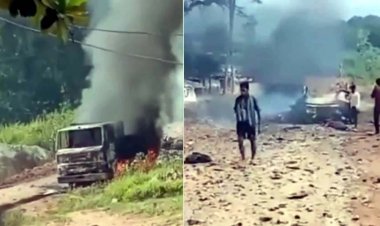 सड़क निर्माण के दौरान डीजल भरते समय धमाका, विस्फोट से ड्राइवर समेत 5 लोगों की दर्दनाक मौत, मची अफरा-तफरी, दो वाहन क्षतिग्रस्त
