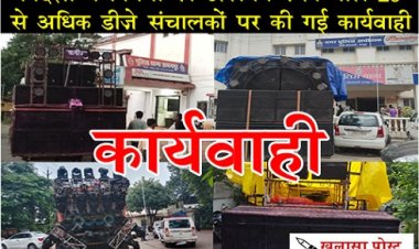 CG News : निर्देशों व नियमों का उल्लंघन करने वाले  25 से अधिक डी.जे. संचालकों पर की गई कार्यवाही