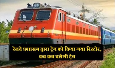CG News : रेलवे प्रशासन द्वारा ट्रेन को किया गया रिस्टोर, कब कब चलेगी ट्रेन……