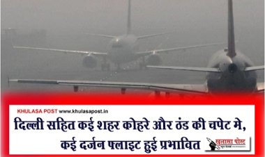 दिल्ली सहित कई शहर कोहरे और ठंड की चपेट मे, कई दर्जन फ्लाइट हुई प्रभावित