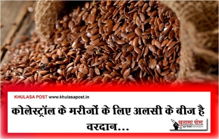Health News : कोलेस्ट्रॉल के मरीजों के लिए अलसी के बीज है वरदान...